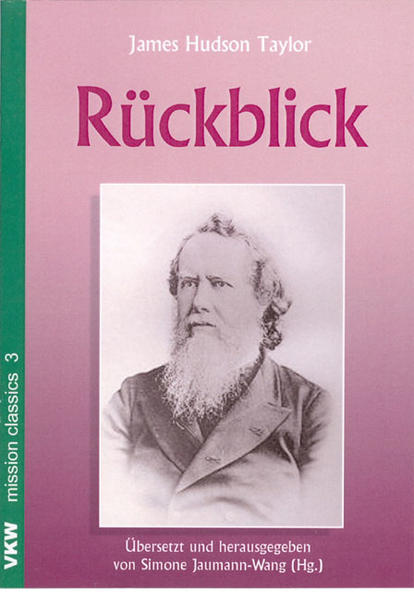 Die Bücher über Leben und Werk des Chinapioniers und Begründer der China-Inland-Mission (heute Überseeische Missionsgemeinschaft) James Hudson Taylor füllen ganze Regale, doch existiert nur eine einzige Autobiographie, also ein Bericht über sein Leben, der von Taylor selbst vor seinem Tod 1905 verfaßt wurde. Der englische Titel lautet ‚A Retrospect‘ und bedeutet ‚Rückblick‘. Dieses bedeutende Dokument der Missionsgeschichte liegt nun endlich in deutscher Sprache vor.