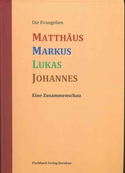 Die vier Evangelien nebeneinander, in Form einer »Zusammenschau« dargestellt, macht Predigtvorbereitungen leichter oder hilft bei der Bibelarbeit allgemein, sich einen schnellen Überblick über gleiche Textstellen zu verschaffen. Hierbei wurde die Übersetzung nach Martin Luther in der revidierten Fassung von 1984 mit neuer Rechtschreibung benutzt. Der Herausgeber-Gerd Fischer-ist Prädikant in der Evangelischen Landeskirche Württemberg. Er wählte für diese Zusammenstellung der vier Evangelien das Matthäus-Evangelium als »Leitevangelium«, an dem sich die anderen drei Evangelien für die Gegenüberstellung orien-tieren. Das Werk soll weder eine »Evangelienharmonie« noch eine »Evangeliensynopse« sein und erhebt schon gar nicht den Anspruch auf eine wissenschaftlich theologische Arbeit. Es soll eine »Zusammen-schau« für die exegetische Arbeit mit den vier Evangelien sein.