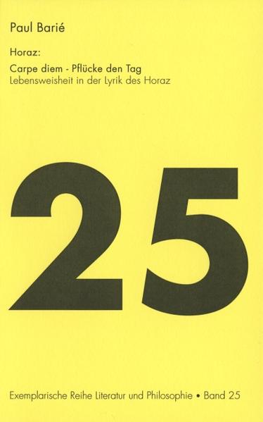 Mit carpe diem ist ein zentrales Motiv des Dichters Horaz genannt. Das in der Ode I 11 formulierte Prinzip eines gelingenden Lebens, nämlich "den Tag zu pflücken", ist die gedankliche Achse seiner Lebensphilosophie und ein Grundimpuls seiner Poesie, die immer wieder um die Frage kreist, mit welchen mentalen Techniken es gelingen kann, angesichts der Todesgewissheit und der Kontingenz des Daseins mit all den damit verbundenen Ängsten und Sorgen, die VITA BEATA, das glückliche Leben zu verwirklichen. Die Antworten, die Horaz in seiner Gedankenlyrik gibt, sind für den nachdenklichen Zeitgenossen von lebenspraktischer Aktualität.