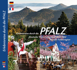 Mit diesem repräsentativen Bildband erleben Sie auf 84 Seiten eine Farbbild-Reise quer durch die Pfalz. Mehr als 117 ausgewählte Motive zeigen Ihnen landschaftliche Vielfalt, kulturhistorisches Erbe und traditionelles Brauchtum der Pfalz. Die Reisetour verläuft entlang des Rheins mit den Dom- und Kaiserstädten Speyer und Worms. Ab Grünstadt beginnt die Deutsche Weinstraﬂe mit ihren idyllischen Weinbergen, pittoresken Winzerdörfern und den bekannten Orten Bad Dürkheim, Rhodt, Landau und Annweiler mit der Burg Trifels in der Nähe. Von hier aus geht die Fotoreise quer durch das Pfälzer Waldgebiet mit romantischen Burgen und Städten wie Landstuhl, Pirmasens und Kaiserslautern. Die Autorin und Fotografin, Barbara Christiane Titz begeleitet Ihre Entdeckungsreise mit sachkundigen Informationen und einer Fülle von Tipps und Anregungen für die eigene Reisetour. Sorgfältige Bildauswahl und aufwändige Gestaltung zeichnen diesen Bildband aus. Er ist ebenso Heimatbuch wie bleibende Erinnerung und ein wertvolles Geschenk für Freunde der Pfalz in aller Welt.