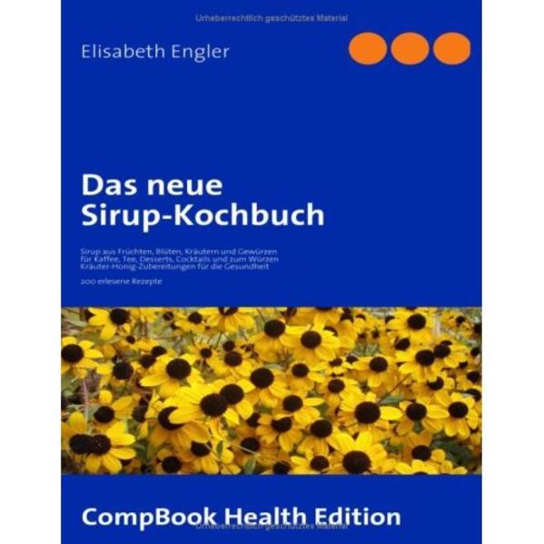 Das neue Sirup-Kochbuch Eine einzigartige Sammlung seltener Rezepte Sirup als Durstlöscher zur Erfrischung und zum Verfeinern jeder Küche, wirksame Kräuter-Honig-Zubereitungen und Heilkräutersirupe. Aus dem Inhalt: Ananassirup, Berberitzensirup, Aroniasirup Granatapfelsirup, Akazienblütensirup Orangensirup, Maulbeersirup, Mispelsirup Sanddornsirup, Physalis-Sirup, Feigensirup Anissirup, Zimtsirup, Zitronengrassirup Pfefferminzsirup, Waldmeistersirup Rosensirup, Quendelsirup, Nachtkerzensirup Rotwein-Chili-Sirup, Rotwein-Gewürzsirup Kokosnuss-Sirup, Mandelsirup, Vanillesirup Holunderblütensirup ,Ringelblumensirup Salbei-Wermut-Sirup, Glühweinsirup Ingwersirup, Kaffeesirup, Safransirup Queckenhonig, Kalmushonig, Rosenhonig Brennesselhonig, Salbeihonig, Galganthonig Fichtenbrusthonig, Maronihonig Sonntags-Sirup, Fürchte-Dich-nicht-Sirup Wach-auf-Sirup, Gute-Nacht-Sirup Sorgenfrei-Sirup, Bauchweh-Sirup Blasen-Nieren-Honig, Kreislauf-Honig Schniefnasen-Honig, Erkältungshonig Ayurvedische Zubereitungen Vata-Honig, Kapha-Honig, Pitta-Honig Wissenswertes über Zucker und Honig Sammelkalender Kräuteranwendung von A bis Z.