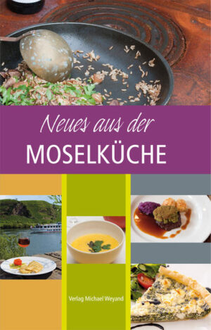 Hobbyköche und Profis verraten leckere Rezepte, die seit alters her an der Mosel auf den Tisch kommen. Für einfaches Nachkochen sorgen die verständlichen Beschreibungen mit Fotos der fertigen Speisen. Die meisten Zutaten sind bequem zu beschaffen und obendrein nicht teuer.