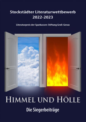 Die Siegerbeiträge des Stockstädter Literaturwettbewerbs 2022/2023 der Gemeinde Stockstadt am Rhein, das Thema lautete "Himmel und Hölle". Das Buch "Himmel und Hölle" wird herausgegeben von der Gemeinde Stockstadt am Rhein. Es enthält die Siegertexte des so betitelten Wettbewerbs, den die Gemeinde im Jahre 2022 ausgeschrieben hat. Es ist im März 2023 zur 26. Buchmesse im Ried in Stockstadt erschienen. "Gerade Schreibende sind es ja, die auf aktuelle Veränderungen in der Welt reagieren, sie spiegeln und verarbeiten. Um den herausragenden Autorinnen und Autoren in unserem Umkreis dazu einen Anstoß zu geben, war das Thema 'Himmel und Hölle' sicher geeignet. Wir freuen uns, wenn wir durch den Wettbewerb Menschen zu Reflexionen über unsere Lebenswelt und in der Folge zu interessanten Geschichten anregen können! Wer unsere Siegerbücher verfolgt, kann sich immer wieder auf großartige Texte ganz unterschiedlicher Art freuen - die noch dazu oft Bezug auf unsere Region nehmen oder direkt in ihr entstanden sind." Aus dem Vorwort des Bürgermeisters der Gemeinde Stockstadt am Rhein, Thomas Raschel. Die Preisträger des Stockstädter Literaturwettbewerbs 2022/2023 sind: Ingrid Becker, Beate Blacker, Nina Brenke, Klaus Brunn, Robin Dietz, Arri Dillinger, Fredy Gareis, Nathalie-Sophie Hammer, Gerd Henze, Tamara Krappmann, Brigitte Morgenroth, Marga Rodmann, Gabriele Schättel, Fritz Stock, Josephine Szallies und Heidelinde Zimmer.