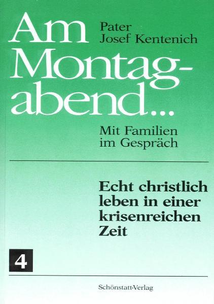 In der Reihe „Am Montagabend ...“ werden die Vorträge veröffentlicht, die Pater Josef Kentenich (1885-1968) im Zeitraum von 1955 bis 1964 für Ehepaare in Milwaukee/USA gehalten hat. Band 4: Wie kann man in einer Zeit voller Herausforderungen den Glauben leben als Paar. Darauf gibt Pater Kentenich in diesen Gesprächen mit Ehepaaren Antwort.