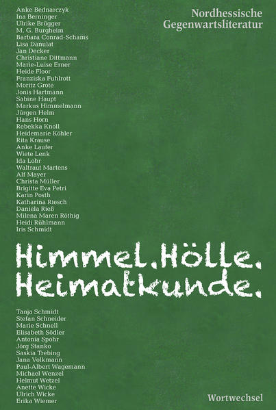 Himmel + Hölle + Heimatkunde - drei wesentliche Themen der Menschen. Und zurzeit auf erschreckende Weise aktuell. Die Texte in der 5. Anthologie mit nordhessischer Gegenwartsliteratur erzählen von Höllen, von verfinsterten oder Pseudo-Himmeln und von einem Trotzdem. Vom Ringen um einen (inneren) Ort, der, wenn nicht Heimat, so zumindest mein genannt werden kann. Die Texte zeigen Verortungsversuche im Dazwischen, beschwören Götterspeise und Satansbraten, berichten von den Anderen, die uns Hölle sind, von Zumutungen und Nachbarn, erzählen von Liebe und anderen Umständen, von Wanderungen durch Hessisch Sibirien und von Versuchen, Sprache zu finden oder irgendetwas. Die Anthologie enthält Prosa, Lyrik und Experimentelles - 47 ausgewählte Texte aus dem 5. Literaturwettbewerb zum Nordhessischen Autorenpreis (2014), an dem sich 234 Schreibende beteiligten. Außergewöhnlich ist die Mischung von Genres und Generationen, von professionell Schreibenden und Laien. Nordhessische Gegenwartsliteratur - aus Nordhessen stammend oder sich mit der Region verbindend - berührt, regt auf und an, reflektiert und antizipiert, lässt mitgehen und Nein sagen und Ja sagen. Wie Nordhessen intim, Salto mortale, klartext und Planet Kassel, die Bände zu den ersten vier Nordhessischen Autorenpreisen, ist auch Himmel.Hölle.Heimatkunde. eine Art modernes Heimatbuch ohne Heimattümelei.