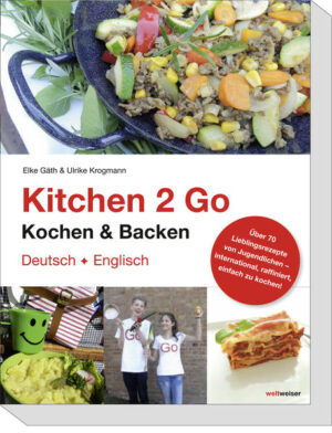 Dieses Buch richtet sich an alle, die ins Ausland gehen und für sich selbst oder für Gastfamilien, Freunde und Bekannte kochen und backen möchten. Ob Döner, Pizza, Milchreis, Pancakes, Schnitzel, Eiscreme oder Erdbeertorte - in Kitchen 2 Go wird jeder fündig. - abwechslungsreiche Rezepte für Vorspeisen, Suppen, Hauptgerichte, Desserts, Kuchen, Gebäck und Snacks, - einfache Anleitungen - leicht umzusetzen, - alle Rezepte auf Deutsch und Englisch - gemeinsames, internationales Kochvergnügen garantiert, - Mengenangaben in Bechern, Esslöffeln und Teelöffeln, die auf der ganzen Welt funktionieren, - komplette Menüvorschläge für verschiedene Anlässe, - Tipps und Tricks zum Kochen und Backen in fremden Küchen, - Platz für eigene Kochideen und Rezeptvorschläge. Kitchen 2 Go ist das ideale Gastgeschenk und ein Stückchen Heimat in der Ferne.