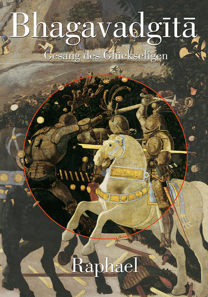 Die Bhagavadgita ist Teil des großen indischen Epos Mahabharata, das dem legendären Vyasa zugeschrieben wird. Das poetische und zugleich philosophische Werk soll um 500 v. Chr. entstanden sein. Zusammen mit den klassischen Upanischaden und dem Brahmasutra bildet es die 'Dreifache Wissenschaft des Vedanta' (Prasthanatraya). Erschienen in einer Zeit der Auseinandersetzungen und neuen inneren Anforderungen an das indische Volk, trug die Bhagavadgita dazu bei, durch die Erforschung der absoluten Werte der Wirklichkeit die Flamme der upanischadischen Erkenntnis lebendig zu halten und die philosophischen und spirituellen Dispute jener Epoche zu schlichten, indem sie die Einheit der Wahrheit in ihren vielfältigen Aspekten vermittelte und somit allen Wesen ermöglichte, den für sie geeigneten Weg zu finden, ohne in Konflikt zur Lehre zu geraten. Die Bedeutung der Gita ist enorm, wenn man bedenkt, dass sie auf der Handlung basiert, die dem Leben zugrunde liegt und der sich niemand entziehen kann. Sie enthüllt das Geheimnis des 'Handelns ohne zu handeln' in einer Welt, die von Bewegung und Zwietracht durchdrungen ist. Aus dieser Perspektive ist sie insbesondere für den westlichen Menschen, der eher zu Handlung neigt als zu Kontemplation, von grundlegender Wichtigkeit. Raphaels Kommentar entfaltet sich entlang einem psychologischen, philosophischen und initiatischen Faden mit speziellem Bezug auf die Einweihung des ksatriya (Gesellschaftsordnung der Gesetzesgeber und Krieger). Unter bestimmten Aspekten, sagt Raphael, sind wir alle ksatriya, weil wir uns in einen manchmal ungleichen Kampf zwischen Erkenntnis (vidya) und Unwissenheit (avidya) begeben. Die Bhagavadgita nagelt uns an unsere Verantwortung ('Gezwungen vom karma, das deiner Natur innewohnt, wirst du eines Tages-ungeachtet deines Willens-das tun, was du in deiner Verwirrung . nicht ausführen wolltest') und unumgängliche Pflicht (dharma), uns zu verstehen, uns umzuwandeln und zu überschreiten.