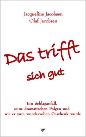 Olaf: „Wenn wir unseren Weg veröffentlichen, welcher Titel würde passen?“ Jacqueline schließt die Augen und überlegt eine Weile. Dann sagt sie: „Das trifft sich gut.“ Als Olaf einige Monate vor seinem fünfzigsten Geburtstag Einladungen verschicken will, hat er die Ahnung, dass vorher etwas schief laufen wird. Stellt er sich die Geburtstagsfeier vor, dann steigt Traurigkeit auf. Eines Abends fühlt sich auch Jacqueline plötzlich traurig, weiß aber nicht, warum. Zwei Tage später erleidet sie eine Blutung im Gehirn und wird in die Intensiv-Station eingeliefert. Ihre rechte Körperhälfte ist taub und gelähmt und ihr Gedächtnis funktioniert nicht mehr … Die beiden berichten über das Drama dieses schweren Schlaganfalls, über lehrreiche Erlebnisse im Krankenhaus, über Verlustschmerzen, über Abschiede - als auch über wundervolle Fügungen, spannende Erfahrungen und über die Zahl 17, die auf seltsame Weise immer wieder auftaucht. Sie wirkt wie eine Botschaft vom Universum: „Alles gehört dazu. Ihr seid auf dem richtigen Weg und werdet ‚von oben‘ begleitet.“ Jacqueline und Olaf wenden alles, was sie als Heilpraktikerin und Empathie-Trainer gelernt und gelehrt haben, auf sich selbst an. Einfühlungsvermögen und freie Aufstellungsarbeit spielen dabei eine große Rolle. Im Mittelpunkt steht die erfolgreiche Verarbeitung schmerzvoller Erlebnisse. Diese Verarbeitung lässt beide „im Fluss“ bleiben und optimal mit diesem Schicksal umgehen. Dieses Buch ist ein leidenschaftliches Plädoyer für eine besondere Form der Empathie, die jeder Mensch seit der Kindheit bereits lebt. Es ist hilfreich für jeden, der sich auf irgendeine Weise mit einem schmerzvollen Schicksal konfrontiert sieht und Anregungen für den inneren und äußeren Umgang damit sucht.