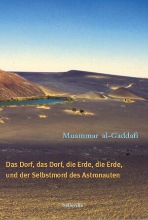 Muammar al-Gaddafi wird 1942 geboren. 1965 schlägt er die Offizierslaufbahn ein. 1969 beendet er die Regentschaft des Königs Idris el-Mehdi. In der Folge verstaatlicht er u.a. den Besitz ausländischer Ölfirmen. 1980 publiziert er 'Das Grüne Buch', in dem er einen islamischen Sozialismus propagiert. 1993 veröffentlicht Gaddafi einen Band Prosa. Er erscheint in Frankreich und in Kanada, unter dem Titel 'Escape to Hell'. Gaddafi erzählt in einer anschaulichen Sprache - vom Tod, vom Sterben seines Vaters, von Männern, von Frauen, von der Erde, vom Leben auf dem Land und in der Stadt, von Bauern und Astronauten. Er verquickt persönliches Erleben und philosophischen Diskurs. Er erzählt von sich, manchmal ironisch, manchmal ernst. Er legt seine Anschauungen dar und berichtet aus einem fernen Land, das es zu entdecken lohnt.