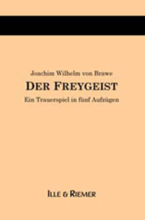 Und hierbey sende ich Ihnen auch ein Trauerspiel, dessen Verfasser sich um Ihren Preis bewerben will. Er ist ein junger Herr von Brawe, den ich wegen vieler guten Eigenschaften ungemein hoch schätze …' - Mit diesen Worten leitete Gotthold Ephraim Lessing Brawes 'Freygeist' an Friedrich Nicolai weiter. Das Stück errang dann auch in dem von Mendelssohn und Nicolai initiierten Dramenwettbewerb den zweiten Preis und wurde daraufhin 1758 zum ersten Mal gedruckt. Joachim Wilhelm von Brawe (1738-1758) schuf mit seinen Trauerspiel 'Der Freygeist' ein wegweisendes Werk, das weit über den zeitgenössischen literarischen Horizont hinaus wirkte. Über Jahrzehnte gehörte das Stück zu den wichtigsten Bühnenstücken in Deutschland. Mit dieser Ausgabe, deren Text dem Erstdruck folgt, wird dieses wichtige Zeugnis der deutschen Literaturgeschichte erstmalig wieder zugänglich gemacht. Die Edition orientiert sich an aktuellen editionsphilologischen Entwicklungen und genügt sämtlichen wissenschaftlichen Erfordernissen. Im Anhang findet sich neben der Rezension von Friedrich Nicolai eine Bibliografie und ein ausführliches Nachwort.