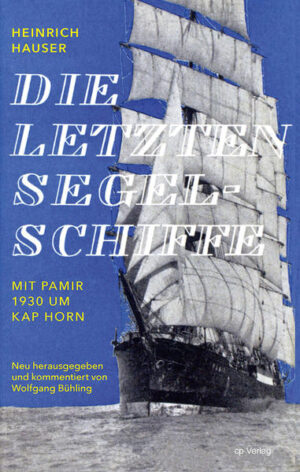 Heinrich Hauser war Schriftsteller, befahrener Seemann, Weltenbummler, Farmer und Fotograf. 1930 begleitete er als Gast der Reederei Laeisz eine Reise der Viermastbark PAMIR von Hamburg nach Talcahuano, um mit Förderung durch den Hamburger Senat einen Dokumentarfilm zu drehen. Sein gleichzeitig entstandenes Tagebuch erschien zunächst als Fortsetzungsabdruck in der Frankfurter Zeitung und wurde anschließend bei S. Fischer mehrfach neu aufgelegt. Hauser hat die ihm noch unbekannte Welt der letzten frachtfahrenden Segelschiffe unvoreingenommen und mit frischen Augen in sich aufgenommen. Sein Reisebericht ist heute ein Klassiker der Segelschiffsliteratur.