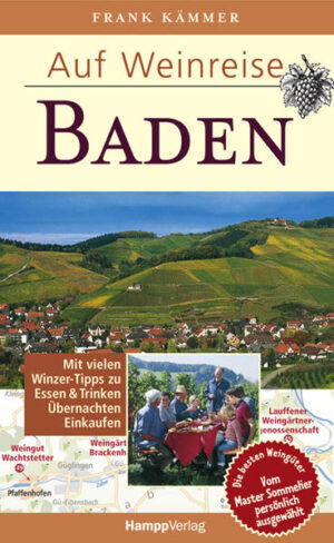 Deutsche Weine werde immer beliebter. Und wie lassen sich die Besonderheiten der Weinregion Baden besser erleben als bei einer Reise durch das Land? „Auf Weinreise - Baden" verknüpft die besten Ideen und Anregungen von Gastro- und Freizeitguides mit denen von Weinführern und inspiriert zu abwechslungsreichen Tages- oder Wochenendausflügen. Weinkenner Frank Kämmer macht in kurzen Porträts mit den Besonderheiten aller namhaften Weinorte bekannt. Er stellt an die 60 Weingüter vor und empfiehlt die besten und gemütlichsten Restaurants und die schönsten Hotels. Mit den Einkaufstipps für regionale Spezialitäten sowie den zahlreichen Kultur- und Freizeittipps steht einem Wein-Ausflug in den sonnenveröhnten Südwesten Deutschlands nichts mehr im Wege.