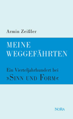 Armin Zeißler, geb. 1922 in Limmritz (Sachsen). Promotion (Dr. Phil.) 1963. Literaturwissenschaftler. F.-C.-Weiskopf-Preis 1989. Erzählung »Eulenschreie« (2002). U.a. Nachworte zu Gedichtbänden. Beiträge und Gespräche in Büchern, Zeitschriften und Zeitungen. Arbeiten für den Rundfunk. Der Autor lebte in Berlin.