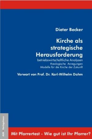 Das Buch von Dieter Becker beschreibt strategische Herausforderungen an die Kirche im 21. Jahrhundert. Es bietet betriebswirtschaftliche Analysen, neue Modelle der Mitgliederorientierung und letztlich strategische Konzepte der Umsetzung.