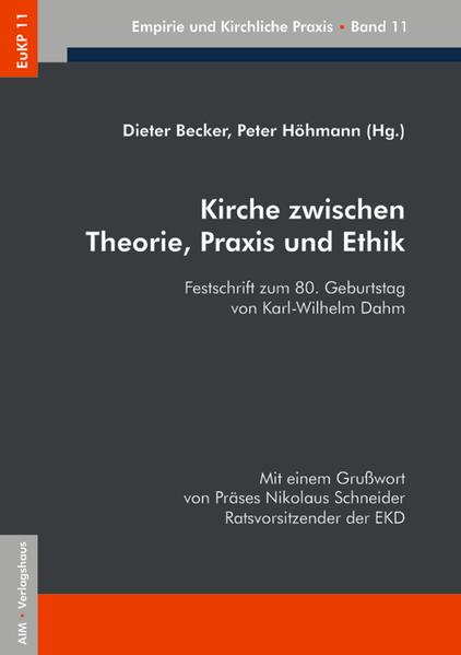 Der vorliegende Band der Reihe „Empirie und Kirchliche Praxis“ erinnert in Beiträgen an das Werk von Karl-Wilhelm Dahm und ist seinem 80. Geburtstag gewidmet. Dahm, der Senior der drei Herausgeber der Reihe, hat als Forscher und Praktiker eine Fülle von Anregungen für mehr als nur eine Generation von Theologen und Ethikern gegeben. Die Verbindung von Lehrtätigkeit einerseits und der Praxisausbildung in Kirche, Gesellschaft und Wirtschaft andererseits zeichnet sein Denken und Wirken aus. Die Autoren des Festbandes sind überwiegend Freunde, Kollegen, ehemalige Mitarbeiter Dahms oder von seinen Theorie- und Praxismodellen beeinflusst. Sie wollen in ihren Einzelbeiträgen an zentrale Themen erinnern, zu denen sich Karl-Wilhelm Dahm kompetent geäußert und zu denen er ein nachhaltiges Echo weit über den deutschsprachigen Raum hinaus bewirkt hat. Das Spektrum der Themen lässt sich in drei Bereichen darlegen: Die theoretische Auseinandersetzung über die Kirche in der säkularen Gesellschaft, die durch Dahms „funktionale Kirchentheorie“ aus den 1970er Jahren nachhaltig geprägt wurde. Gestaltungsfragen der kirchlichen Praxis, zu denen sich Karl-Wilhelm Dahm umfassend geäußert hat, besonders mit Blick auf die Aufgaben im kirchlichen Pfarramt und auf ethisches Handeln. Die Erörterung ethischer Prinzipien, die das soziale und verantwortliche Handeln in Kirche, Wirtschaft und Gesellschaft anleiten können. Über die einzelnen Beiträge hinaus enthält der Band ausführliche Angaben zur Vita und die gesamte Bibliografie Dahms.