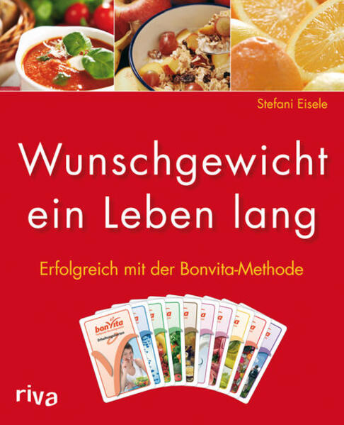 Jeder kann abnehmen! Nichts leichter als das. Das glauben Sie nicht? Bonvita, die deutsche Antwort auf Weight Watchers, zeigt es Ihnen! Erfahrene Ärzte, Psychologen und Ernährungswissenschaftler haben dieses Beratungs- und Betreuungskonzept erarbeitet, das Sie und Ihre Bedürfnisse in den Mittelpunkt stellt. Der Weg zum Wunschgewicht lässt sich einfach und schnell aus den Karten lesen. Denn: Welche Nahrungsmittel gesund sind, wie viel man davon täglich zu sich nehmen sollte und welcher Sport am effektivsten ist, steht übersichtlich und für jeden verständlich in dem Bonvita-Ernährungskartensatz. Begleitend dazu bringt Bonvita-Expertin Stefani Eisel in ihrem Buch die neuesten Forschungserkenntnisse auf den Punkt. Mit den bebilderten Rezepten kann sich jeder seinen individuellen Ernährungsplan zusammenstellen, um alleine oder in der Gruppe in ein neues Leben mit gesundem Essen, Energie und guter Laune zu starten.