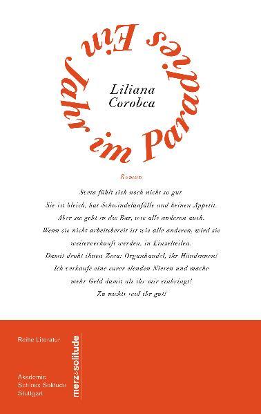 Roman, Deutsch (aus dem Rumänischen von Ernest Wichner) Es ist alles andere als ein paradiesisches Jahr, das die Protagonistin Sonia durchlebt. Als die junge Frau aus der Provinz eines südosteuropäischen Landes an der Universität nicht aufgenommen wird, scheint der Ausbruch aus den kümmerlichen Lebensumständen in weite Ferne gerückt zu sein. Doch da taucht Pavel auf. Er schafft es, ihre Verzweiflung in neue Hoffnung zu kleiden, 'verdienst ein Jahr lang Geld, dann studierst Du dort, wo du möchtest (.) so hat es auch meine Schwester gemacht'. Das Paradies entpuppt sich als Bordell, als menschenverachtendes Gefängnis, in das Sonia mit weiteren jungen Frauen verschleppt wird. Die moldawische Autorin entrollt vor dem Leser Dialoge, Gedanken, Träume, die drastisch Zeugnis ablegen vom schier unerträglichen Dasein der Frauen. Was macht 'Humanität' aus? Diese Frage dient Corobca als roter Faden ihres gleichnishaften Romans, in dem ein Neuanfang für die Protagonistin möglich ist.