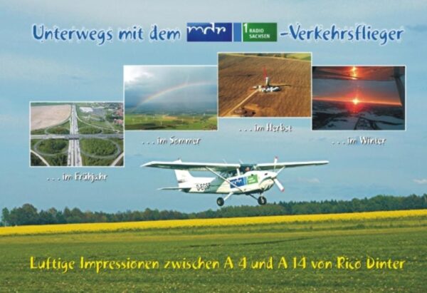 Verkehrsmeldungen gehören heute bei vielen Rundfunksendern zum Standardt. Der Sender mdr 1 Radio Sachsen bietet seinen Hörern seit dem Jahre 1993 mit Live-Einblendungen aus dem Verkehrsflieger hierzu einen besonderen Service. Begonnen hatte alles mit Ulrich Vogel, dem ersten sächsischen Verkehrsfliegerpilot. In den Jahren 1998 - 2003 flog Gert Franke über Sachsen Autobahnen und seit dem 01.04.2003 sitzt nun der Freiberger Rico Dinter täglich, bei (fast) jedem Wetter, außer am Wochenende, im Cockpit der Cessna. Mit im Gepäck hat Rico Dinter immer seine Digitalkamera, so entstand, ursprünglich aus reinem Hobbyinteresse heraus, ein einmaliger Fundus an Luftbildern, quer durch alle vier Jahreszeiten.Für den vorliegenden Band wurde nun eine Auswahl der schönsten und interessantesten Bilder getroffen, welche den Benutzern der sächsisch-thüringischen Autobahnen ihre Strecke einmal aus einer anderen Perspektive zeigen.