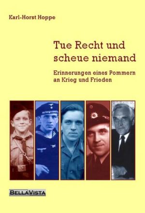 Erinnerungen eines Pommern an Krieg, Gefangenschaft und den Wiederanfang als Polizist im Nachkriegsdeutschland. Freiheitsliebe, Selbstbewusstsein und ein ausgeprägtes Gerechtigkeitsempfinden wurden Karl-Horst Hoppe von den Vorfahren in die Wiege gelegt. Ob in seiner Jugend in Pommern, bei der Kriegsmarine in Frankreich oder als Kriegsgefangener, stets hat er diese Eigenschaften für sich und andere eingesetzt. Nach dem Krieg kam ein weiteres Sinnbild für ihn hinzu: Die beiden Hebekräne 'Energie' und 'Ausdauer', mit denen mühselig größte Schiffswracks aus dem Weg geräumt wurden. Oft spornte ihn das Wirken dieser großen Kräne zu eigenen Erfolgen als Polizist in Niedersachsen an. Den Spruch 'Tue Recht und scheue niemand' hat der Autor zu seinem Lebensmotto gemacht. Er hat ihm über manche Klippe hinweg geholfen.