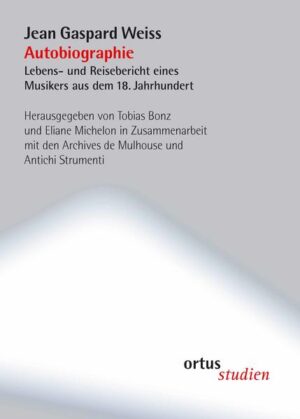 Der aus Mulhouse stammende Flötist, Komponist und Unternehmer Jean Gaspard Weiss (1739–1815) hat mit seinen Lebenserinnerungen ein sozialund kulturgeschichtlich bemerkenswertes Zeugnis hinterlassen, in dem er den Ausbildungs- und Lebensweg eines Musikers in der zweiten Hälfte des 18. Jahrhunderts plastisch schildert. Die deutschsprachige Autobiographie dieses führenden Flötisten in London in den 1770er Jahren umspannt die die Jahre 1749 bis 1784. Ausführliche Erwähnung fi nden seine Reisen nach Italien (Turin, Mailand, Parma, Modena, Bologna, Florenz, Rom), Mannheim (1763) und Paris (1767 und 1774) sowie seine längeren Aufenthalte in England, während derer er namhaften zeitgenössischen Künstlern wie Angelika Kauffmann, André- Ernest-Modeste Grétry, Johann Baptist Wendling, Johann Christian Bach und Carl Friedrich Abel begegnete.