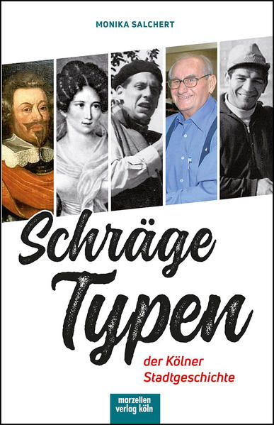 Es gibt Lebensläufe, die lesen sich so spannend wie 20 Seiten im Telefonbuch. Und es gibt Biografien, die völlig aus dem Rahmen fallen. Die schräg, witzig, überraschend, gruselig oder alles zusammen sind. „Schräge Typen der Kölner Stadtgeschichte” stellt Menschen aus Köln vor, die ihre Zeitgenossen schmunzeln, zittern, aufhorchen oder verstummen ließen. Autorin Monika Salchert zeigt Kölnerinnen und Kölner, die nicht mit dem Strom der Gemütlichkeit, Gleichheit und Glückseligkeit schwammen. Sie kannten die gesellschaftlichen Normen, scherten sich aber nicht um jeden Preis darum. Einige waren Pioniere in dem, was sie taten. Einige standen mit dem Gesetz auf Kriegsfuß, waren aber unter ihresgleichen geachtete Männer. Einige waren geachtet, schockten aber mit kuriosen Aktionen ihresgleichen. Einige waren lieb, aber schlicht im Denken. Ein Blick in über 2000 Jahre Kölner Stadtgeschichte zeigt: Es gab diese Frauen und Männer mit ihren „schrägen Biografien” zu allen Zeiten und in allen Schichten. Das Buch erzählt von den skurrilen Seiten der Stadtgründerin Agrippina, vom Strafregister der Unterweltgrößen Schäfers Nas und Dummse Tünn, von Cornelius Stüssgen, Ludwig Stollwerck und Dompropst Bernhard Henrichs. Die Leser staunen über Bischof Anno II., den in Köln kaum jemand mochte, der aber dennoch heilig gesprochen wurde. Und sie erfahren, wie Theatergründer Johann Christoph Winters mit seinem Konkurrenten Millowitsch das Hänneschen machte.