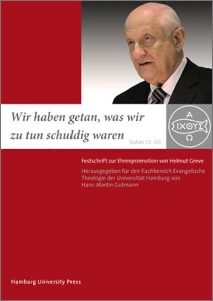 Der vorliegende Band dokumentiert die Reden, die während der akademischen Feier anlässlich der Verleihung der Würde eines Dr. theol. honoris causa an Prof. Dr. Helmut Greve am 19. November 2007 in der Universität Hamburg gehalten wurden.