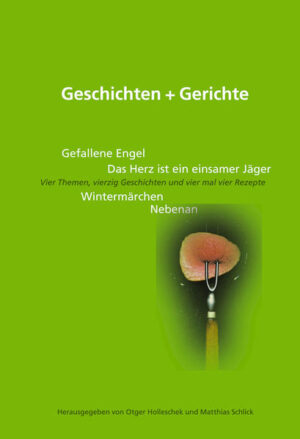 Ein Kurzgeschichtenwettbewerb, der in Konzert und Menü eingebettet ist: was mit der Idee begann, neue Literatur in ungezwungenem Rahmen zu präsentieren, ist inzwischen eine der größten deutschen Plattformen für Kurzgeschichten geworden. Zweimal im Jahr findet dieser Abend statt. Und mit diesem Buch zu den Menülesungen soll das Prinzip seinen Weg in Küche und an Esstisch interessierter Bücherfreunde finden. Neue Kurzgeschichten in gut lesbarer Länge