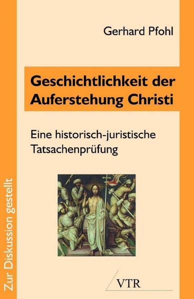 Der promovierte Jurist Gerhard Pfohl unternimmt für den Sachverhalt der Auferstehung Christi auf der Grundlage der historischen, theologischen und archäologischen Forschungsergebnisse die Beweisführung für die Historizität Christi, sein Sterben und seine Auferstehung von den Toten, unter Heranziehung aller Beweise und Beweisindizien sowie der juristischen Grundsätze zur Glaubwürdigkeit von Beweisen. Der Autor setzt sich insbesondere mit den Bibelkritikern, der historisch-kritischen Theologie und der Gnosis auseinander. Die Unverrückbarkeit des Christusglaubens, das Martyrium vieler Apostel im Urchristentum sowie die Tatsache, dass keiner von ihnen zur Rettung seines Lebens die Auferstehung Christi bestritten hat, sind mit legendären Ideen oder Ideologien unmöglich nachzuvollziehen oder zu begründen. Dr. Gerhard Pfohl (großes Graecum und Latinum) ist Jurist, Sozialreferent des Landkreises Neumarkt bei Nürnberg, (Kirchen-) Musiker, Dozent mit vielen Veröffentlichungen auf den verschiedensten Gebieten, insbesondere des Sozial- und Arbeitsrechts.