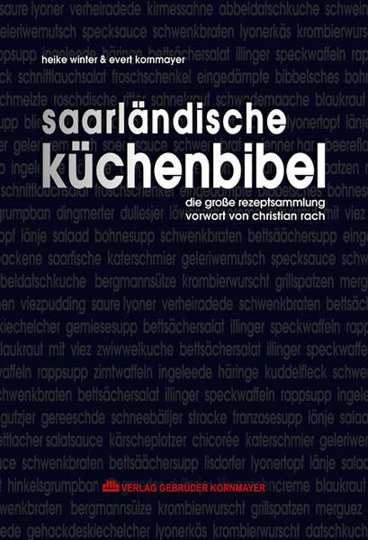 Noch nie gab es eine so große, umfangreiche Sammlung saarländischer Gerichte bzw. Rezepte. Frei nach dem Motto „Esse un trinke sinn die drei scheensche Sache wo`s gebbd.“ wurden über 390 ganz wunderbare Rezepte aus dem Saarland zusammengetragen. Selbstverständlich auch Dibbelabbes, Gefillde, Hoorische & Schwenkbraten, aber auch Variationen wie Lyoner-Carpaccio, Pastetchen mit Ragout Fin & Wildhasenrücken. Abgerundet wird die Rezeptfülle der Saarländischen Küchenbibel noch mit den Lieblingsrezepten der Restaurants: Die Alte Brauerei, Die Saarlänner im Rebenhof, Gräfinthaler Hof, Hämmerle’s Restaurant, Hotellerie Hubertus, Hostellerie Bacher-Wögerbauer, Restaurant Kunz, Restaurant Niedmühle, Restaurant Quack, Restaurant Trampert und Zum Blauen Fuchs. Die Saarländische Küchenbibel: Nicht nur für Saarländer und Saarlandfans geeignet, sondern auch als Standardwerk in jeder Küche!