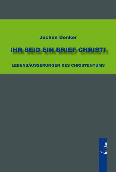 Dieser „Glaubenskurs“ will den „Lebensäußerungen des Christentums“ ein wenig auf den Grund gehen. J. Denker möchte dabei nach­vollziehbar und verständlich machen, was Christinnen und Chris­ten tun, wenn sie die ererbten Formen des Glaubenslebens in Gottesdienst, Taufe, Abendmahl und Gebet vollziehen, wie sie im Bereich der Diakonie Verantwortung füreinander und für die Welt übernehmen und vor welche Fragen sie heute dabei gestellt sind.