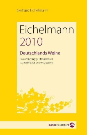 Eichelmann 2010 Deutschlands Weine bietet eine Einführung in die deutschen Weinanbaugebiete, alphabetisch geordnete Porträts zu den besten Erzeugern und die Bewertung und Beschreibung ihrer Weine. Preisangaben, Rebsorten-Glossar, Jahrgangstabellen und Register mit Schnäppchen- und Bestenlisten, Orts- und Lagenverzeichnis runden diesen einmaligen Führer ab.