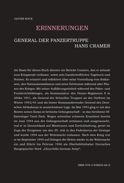 General der Panzertruppen Hans Cramer - Erinnerungen | Bundesamt für magische Wesen