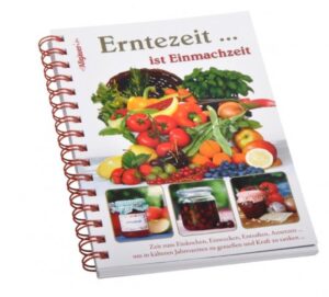 Kochbuch „Erntezeit. ist Einmachzeit“ Das Kochbuch „Erntezeit. ist Einmachzeit“ vom AVA-Agrar Verlag zeigt die interessantesten Rezepte zum Haltbarmachen von Obst und Gemüse, Ansetzen von Likören, Einmachen von Marmelade und vieles mehr! Herbst und Sommer sind die Zeit, in der uns die Natur mit den herrlichsten Gaben beschenkt. Wir können diese Schätze für das ganze Jahr konservieren, indem wir sie einkochen, einwecken, entsaften und ansetzen. „Erntezeit. ist Einmachzeit“ ist ein Kochbuch mit den besten gesammelten Rezepten von LeserInnen der „Die Allgäuerin“. Tolle Rezepte von deftigem Gemüse über Gelees, Marmeladen, Konfitüren, Säfte, Sirups, bis zu Likören, Weinen und Schnäpsen. Köstlichkeiten für jedermann, einfach zum Nachkochen, vielfach erprobt und mit wertvollen Tipps. Erntezeit. ist Einmachzeit 14,8 x 21cm durchgehend farbig bebildert Spiralbindung 168 Seiten Artikel-Nr.: 0170