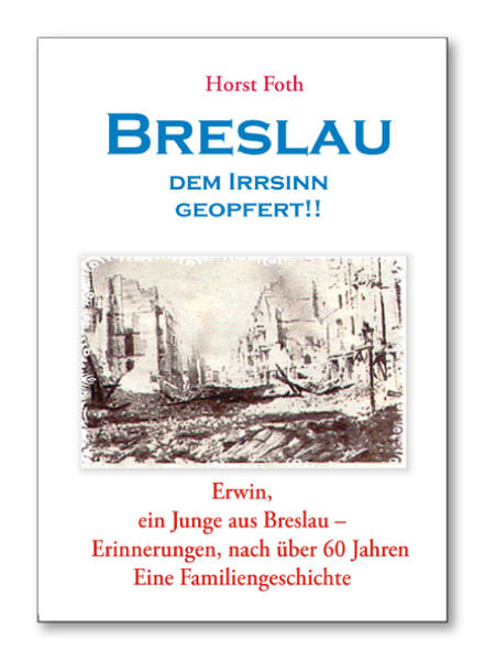 Seine stille Sehnsucht und Erinnerungen nach seiner Geburtsstadt brachten ihn so weit, die Zeit vor, während und nach dem Krieg wieder aufleben zu lassen. Die Geschichte basiert auf Überlieferungen, Erzählungen in seiner Familie und ein Teil mit autobiografischen Zügen. Die Romanfigur ERWIN, erlebte, wie Breslau in den Zweiten Weltkrieg hineingezogen wurde und am Ende in Schutt und Asche fällt. Er musste die einstmals schöne Stadt verlassen, die für ihn eigentlich die Wurzeln sein sollten. Sein aufgeschlossenes und fröhliches Wesen, hilft ihm in der Fremde alle Situationen zu bestehen und neue Freundschaften zu schließen. Erwins späterer Lebensweg ist geprägt von einem Talent, optimistisch in die Welt zu sehen. Sein lang gehegter Herzenswunsch, die geliebte Heimatstadt einmal wieder zu sehen, kann er, nach einem vergeblichen Versuch, erst nach dem Fall der Mauer verwirklichen. Hier erlebt er seinen Kindheitstraum wie in einem Film, der nur für ihn gedreht wurde.