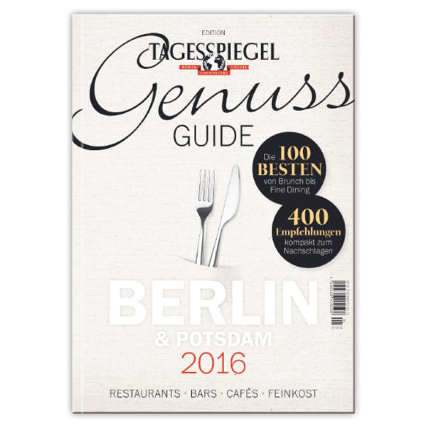 Tagesspiegel Genuss-Guide Berlin & Potsdam 2016: Die besten Restaurants, Cafés, Bars und Feinkost-Adressen in Berlin und Potsdam – unabhängig ausgewählt, anonym getestet und kritisch bewertet. Für Sie kompakt zusammengestellt von den „Tagesspiegel Genuss“-Experten. 11 Top-Listen von Brunch bis Fine Dining Rückblick: 27 Jahre Restaurantkritik im Tagesspiegel Über 400 gute Adressen für jede Gelegenheit Übersichtliche Suche nach Namen und Bezirken Die wichtigsten Adressen für Gut-Ausgehen in Potsdam