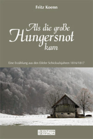 'Der große Teil der Bevölkerung der tiefen Eifel schleicht umher mit eingewundenen Augen und hohlen Wangen, gelber, an den Knochen klebender Haut, unfähig zu Arbeit und Erwerb.' Der Satz stammt von Joseph Görres, einem Publizisten aus Koblenz, und beschreibt die Folgen der schrecklichen Hungersnot von 1816. Das Frühjahr war nass und schneereich, die Saat kam erst im April unter die Erde, und im verregneten Sommer vermoderte das Heu auf nassen Wiesen. Auf den schlammigen Äckern faulten Kartoffeln und Runkelrüben, Ende Oktober rupfte man verzweifelt die spärlichen Haferhalme aus dem ersten Schnee und fuhr sie mit dem Schlitten in die Scheunen. Brot und Getreide wurden unbezahlbar. Verzweifelte Dorfbewohner sammelten Wurzeln und Blätter, Wildkräuter und Schnecken, um sie mit wässerigen Kartoffeln zu Brei zu kochen. Zu allem Überfluss mussten die heimischen Hüttenwerke, die wichtigsten Arbeitgeber der Region, wegen Zollproblemen schließen. Fritz Koenn nimmt uns in seiner Erzählung mit auf eine Reise in die Vergangenheit, in eine Eifel, in der die Menschen um das nackte Überleben kämpfen und dennoch die Hoffnung nicht verlieren. Mit einem Vorwort von Manfred Lang und Federzeichnungen von Josef Neuburg.