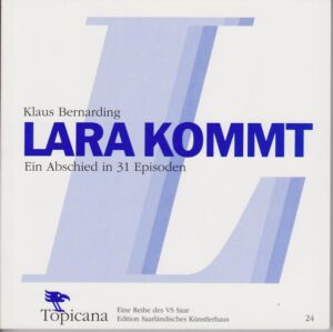 Aus seinem „Vorlass“ präsentiert der Saarbrücker Autor Klaus Bernarding im Saarländischen Künstlerhaus sein als Band Nr. 24 in der Reihe Topicana erschienenes Buch "Lara kommt". Darin schildert der Autor in mehreren Episoden die mal traurigen, mal lustigen Versuche, der im Jahre 2001 noch jungen Lara mit sogenanntem Migrationshintergrund, sich in der fremden deutschen Umgebung zurechtzufinden. Zunächst erfolgen ihre Bemühungen über das Putzen von Wohnungen, wobei sie auch auf Robert trifft. Aber wie sich bald herausstellt, bedeutet die Begegnung mit Lara für den alternden „Wortmann“ einen langen Abschied von seinen Vorstellungen einer ewigen Jugendlichkeit.