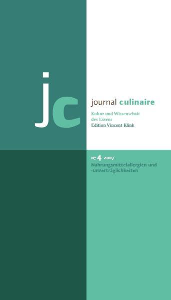 Zum ersten Mal führen naturwissenschaftlich akzentuierte Artikel das 'Journal culinaire' an: Nahrungsmittelallergien- und unverträglichkeiten bilden den FOKUS des 4. Hefts. Die einleitenden Artikel von BISCHOFF und WÜTHRICH unterscheiden zwischen Allergien und Unverträglichkeiten und stellen die grundlegenden physiologischen Vorgänge dar. REESE präzisiert die Diagnosewege und leitet daraus Therapieansätzen ab. Der Paläogenetiker BURGER beleuchtet den Spezialfall der Laktose-Unverträglichkeit. VILGIS betrachtet die aktuelle Diskussion über Zusatzstoffe. KLINK, LAUBER und WURZER-BERGER bedenken in den ANWENDUNGEN die Auswirkungen, die Allergien und Unverträglichkeiten für die Spitzengastonomie haben. Aktuelle Forschungen von BÜTTNER zur Weinverkostung sowie eine Terroir-Begriffsbestimmung von FASSBENDER finden sich in der Rubrik GRUNDLAGEN. Im FORUM treffen sich FANSA zum Caffè espresso, DIETZ/MLODZIANOWSKI zur Geschmacksforschung, HUDSON-WIEDENMANN zu den Küchenschriften von Julie Elias und BORNHEIM zum gegenwärtigen Molekularküchen-Hype. Durch das Heft begleiten Mikrofotografien von Claudia Fährenkemper.