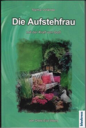 In "Martha Vorländer, die Aufstehfrau" begibt sich der Leser auf eine beeindruckende Reise durch das Leben der sehbehinderten Martha Vorländer, die Gutes, aber auch viel Schweres erlebt. Martha Vorländer verliert nicht nur einen großen Teil des Augenlichts, auch ihr Mann stirbt in jungen Jahren. Sie lernt nach einiger Zeit Herbert kennen und ein neuer Weg beginnt. Martha meistert ihren Weg durch den Glauben an Jesus Christus. Parrallel dazu erfährt der Leser, wie das Buch entstand und wie die Gespräche mit Martha Vorländer die Autorin Grete-Eva Weers bewegt haben. Grete-Eva ist chronisch depressiv und konnte viel Positives aus Marthas Lebensführung ziehen.