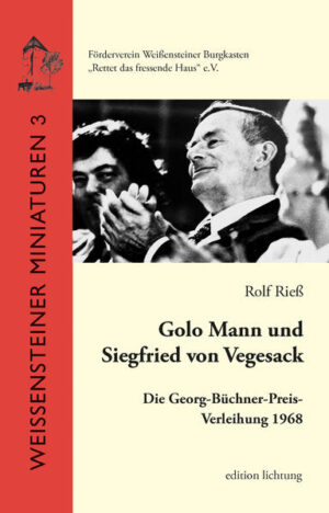 Die Verleihung des Georg-Büchner-Preises 1968 an Golo Mann (1909-1994) war von Tumulten begleitet: Studenten warfen bei der Veranstaltung Flugblätter