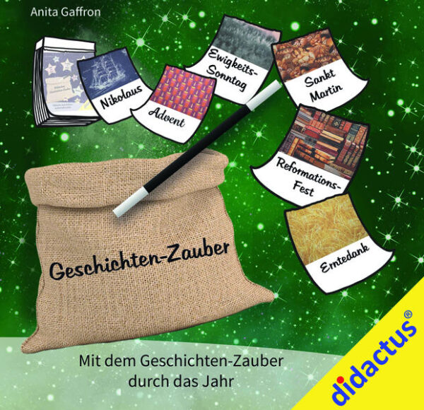 Geschichten-Zauber.... "Der Zauber aus Stoff"-zum Erzählen von Geschichten Das vorliegende Buch "Mit dem Geschichten-Zauber durch das Jahr" ist der erste Band zum Erzählen von Geschichten durch das Jahr mit dem Geschichtenazuber. Ein buch, wie wir es von Anita Gaffron kennen: kreativ, praxiserprobt, biblisch, religionspädagogisch durchdacht und fundiert. Die Erzählvorschläge sind an Kinder im Alter ab ca. 3 Jahren gerichtet, begeistern aber durch das kreative, überraschende Material auch noch ältere Kinder und Senioren. Ein hervorragendes Praxisbuch!