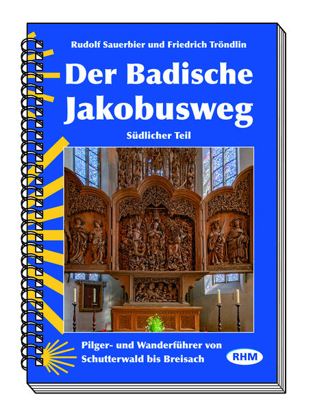 Der Badische Jakobusweg Pilger- und Wanderführer im südlichen Teil von Schutterwald bis Breisach Die Autoren empfehlen, die 78 km in vier bis fünf Tagesetappen zu absolvieren. Da die empfohlenen Landwirtschaftswege bis auf zwei Steigungen am Kaiserstuhl flach in der Rheinebene liegen, kann man sie auch bequem mit dem Fahrrad bewältigen. Es ist ein Ausflug in die Zeit der Christianisierung unserer Heimat - Schuttern, Ettenheimmünster, Breisach - in eine, seit der Rheinregulierung intensiv landwirtschaftlich geprägte Gegend: Mais, Tabak, Wein, Getreide, Kartoffeln, die aber mit den Rheinauen im Taubergießen auch ein Naturschutzgebiet mit vielen Wasservögeln aufweist. Für den Jakobspilger stehen die Kirchen und Kapellen im Vordergrund, die in dem Büchlein auch gründlich beschrieben werden. Wenn sich reiche Gemeinden entwickelt hatten, wurden sie von den Kriegsgegnern geplündert, oder der Rhein vollbrachte nach der Schneeschmelze sein Zerstörungswerk. Bemerkenswert der Aufbauwille der Bewohner, der besonders bei vielen Dorfkirchen aus dem Barock zu bewundern ist. Ein Höhepunkt in der Kirchenkunst ist natürlich das Finale in Breisach mit seinem gotischen Münster auf dem „Stein“, den Fresken von Martin Schongauer und dem Schnitzaltar von Hans Leu. Um Unterkünfte muss sich der Pilger bei den Tourismusämtern selbst kümmern, die Adressen liefert das Büchlein.