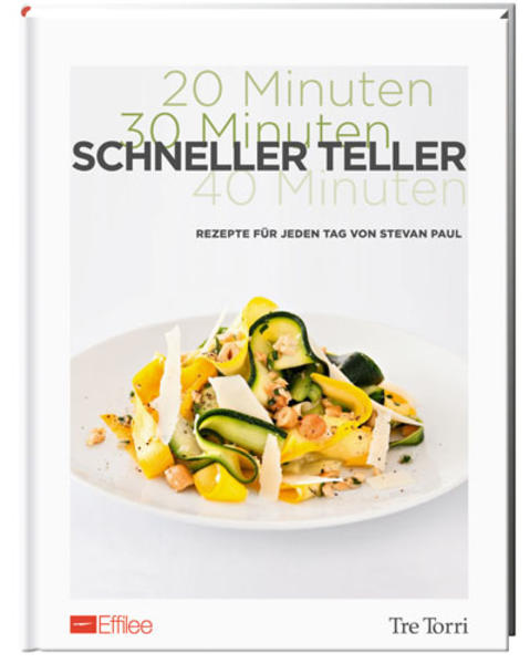 Sauerkraut-Speck-Puffer mit Kräuterquark und Salat - wenn nur wenig Zeit ist? Warum nicht! Die Redaktion der Zeitschrift "Effilee" hat es sich zum Ziel gesetzt, in ihrer Rubrik "Schneller Teller" pro Ausgabe bis zu 7 raffinierte Rezepte zu zeigen, die ruckzuck fertig sind, gut schmecken und keine traditionellen schnellen Gerichte sind. Die Rezeptvielfalt reicht von Oliven-Hähnchenschnitzel auf Bauernbrot über Rote-Bete-Risotto mit Birne bis hin zu gelacktem Schweinebauch auf Chili-Spaghetti. Das Beste: Die Gerichte sind in maximal 40 Minuten fertig und schmecken auch Gästen.