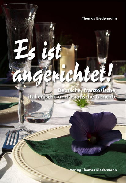 Deutsche, französische, italienische und asiatische Rezepte. Jeweils 5 Rezepte in den Kategorien Suppen/Vorspeisen, Gemüse, Pasta, Innereien, Geflügel, Fleisch, Fisch, Dessert und Brot, Kuchen und Gebäck.