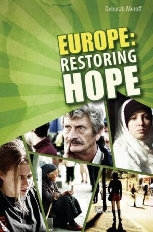 14.95 GBP 24.95 USD 24.95 CAD 24.95 AUD The continent known for over 1000 years as the heartland of Christianity has gone into spiritual arrest. Drawing from the experience of many individuals and organisations, this book takes a hard look at four population groups at the centre of Europe’s heart trouble: marginalised people, Muslims, youth and nominal and secular Europeans. Here is proof that it is possible to restore hope to this great continent when God’s people work together. This practical resource supplies all the motivation and information we need to get started. “Europe is very likely a battleground for the future of global Christianity… I hope that whoever reads these pages will be encouraged and inspired to prayer and action.” Jirí Unger, President of the European Evangelical Alliance “My wife Drena and I have now been based in Europe for 50 years. Debbie Meroff’s book True Grit was one of the most important books in our lives, and her new book on Europe is another cutting edge, must-read!” George Verwer, Founder and International Co-ordinator Emeritus, OM International “This book shows that God is still at work in Europe. He is building his church despite many challenges. And he wants to see each one of us playing an active part in restoring hope to Europe!” Frank Hinkelmann, European Director, OM International