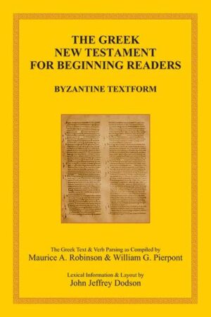 "The Greek New Testament for Beginning Readers" contains a number of valuable features: • A readable, non-italic font for the main body of Greek text • Footnotes containing brief definitions of words occurring less than fifty times • Word frequency counts to help the reader decide if a word should be memorized • Footnotes showing how to parse all verbs occurring less than fifty times • An alphabetized list of all other verb forms with parsing information • A lexicon showing proper names and all words occurring fifty times or more