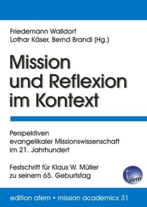 Die Reflexion christlicher Mission angesichts ihrer kulturellen und religiösen Kontexte ist eines der besonderen Anliegen des Gießener Missionswissenschaftlers Klaus W. Müller (Freie Theologische Hochschule Gießen), dem dieses Buch als Festschrift zu seinem 65. Geburtstag gewidmet ist. Als Vorsitzender des Arbeitskreises für evangelikale Missiologie (AfeM) hat Klaus Müller seit Mitte der 1990er Jahre besonders die Erforschung und Reflexion evangelikaler Missionspraxis sowie das Selbstverständnis und die Entwicklung evangelikal geprägter Missionswissenschaft im deutschsprachigen Raum gefördert. Die Beiträge des vorliegenden Bandes, verfasst von Kollegen und Freunden des Jubilars aus den Niederlanden, Österreich, der Schweiz, den USA und Deutschland greifen dieses Themenspektrum auf und reflektieren Aspekte christlicher Mission und Missionswissenschaft in sieben grundlegenden Kontexten: biografisch (Lothar Käser, Bernd Brandl im Blick auf Klaus W. Müller), biblisch (Hans Kasdorf, Siegbert Riecker, Christoph Stenschke, Hans Ulrich Reifler), historisch (Lutz von Padberg, Eberhard Troeger, Johannes Reimer, Frank Hinkelmann, Philipp Hauenstein, Lothar Käser), interkulturell (Robert Badenberg, Alfred Meier, Jürgen Schuster, Pieter Boersema, Manuel Rauchholz), interreligiös (Christine Schirrmacher, Rolf Hille, Peter Beyerhaus, Thomas Schirrmacher), wissenschaftlich (Friedemann Walldorf, Klaus Wetzel, Hanna Schmalenbach, Helge Stadelmann) und praktisch (Detlef Blöcher, Andreas Franz, Andreas Kusch, Christof Sauer).