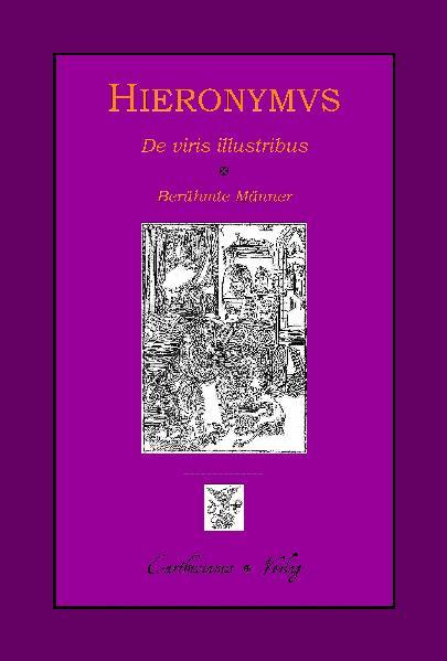 Hinweis für Buchhandlungen zur Bestellung: Am einfachsten per eMail (carthusianus@t-online.de) oder per fax (03222 900 026 9). De viris illustribus des Kirchenvaters Hieronymus (393 n. Chr.), mit 135 Autoren von Petrus bis zum Verfasser reichend, gilt als die „erste christliche Literaturgeschichte“ oder „Urpatrologie“-Eine zusammenhängende Darstellung, die sowohl die quellenkritischen Forschungsergebnisse ab dem späten 19.Jh. berücksichtigt als auch Hieronymus als Literarhistoriker gerecht wird, fehlte allerdings bislang