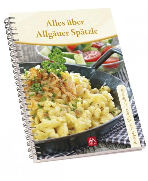 Kochbuch „Alles über Allgäuer Spätzle“ Wer kennt sie nicht, die goldgelben Kässpätzle, die zusammen mit schmelzendem Käse und in Butter angerösteten Zwiebeln ein Allgäuer Leibgericht sind. Mit Spätzle kann man aber noch viel mehr machen – der Phantasie sind keinerlei Grenzen gesetzt. Von den Backspätzle angefangen über Schinken-Spinat-Spätzle bis hin zu Schokospätzle ist das Angebot ungeheuer vielseitig. Einen Überblick bietet ab sofort das Kochbuch „Alles über Allgäuer Spätzle“ vom AVA-Agrar Verlag Allgäu. Über 80 Spätzlerezepte von Allgäuer Landfrauen werden mit Bildern anschaulich präsentiert und die Zubereitung erklärt. So enthält das Kochbuch viele traditionelle Gerichte aus dem Allgäu, wie beispielsweise original Allgäuer Kässpatzen, aber auch zahlreiche neue und moderne Kreationen, wie etwa Joghurtspätzle. Neben den leckeren Gerichten sorgen auch Informationen zu den Inhaltsstoffen für Spätzle sowie Erklärungen der Grundlagen und benötigte Geräte fürs Spätzlekochen für informatives Hintergrundwissen. Lassen Sie sich überraschen und probieren Sie die kreativen Rezepte einfach aus – guten Appetit! Alles über Allgäuer Spätzle 14,8 x 21cm durchgehend farbig bebildert Spiralbindung 208 Seiten Artikel-Nr.: 0202