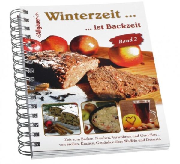 Backbuch „Winterzeit. ist Backzeit“ – Teil 2 Passend zum ersten Teil des Backbuchs „Winterzeit. ist Backzeit“ vom AVA-Agrar Verlag finden Sie auch im zweiten Band weihnachtliche Rezepte zu leckeren Stollen, Früchtebroten, Kuchen und Torten, Waffeln, Tiramisus, Soufflés und Getränken wie Punsch oder Tee. Ob traditionelles Birnenbrot, eine feine Torte, ein beliebter Weihnachtskuchen, eine verführerische Nachspeise oder ein wärmender Punsch – „Winterzeit. ist Backzeit Teil 2“ zeigt Ihnen süße Leckereien zur Weihnachtszeit. Winterzeit. ist Backzeit Teil 2 14,8 x 21cm durchgehend farbig bebildert Spiralbindung 162 Seiten Artikel-Nr.: 0243